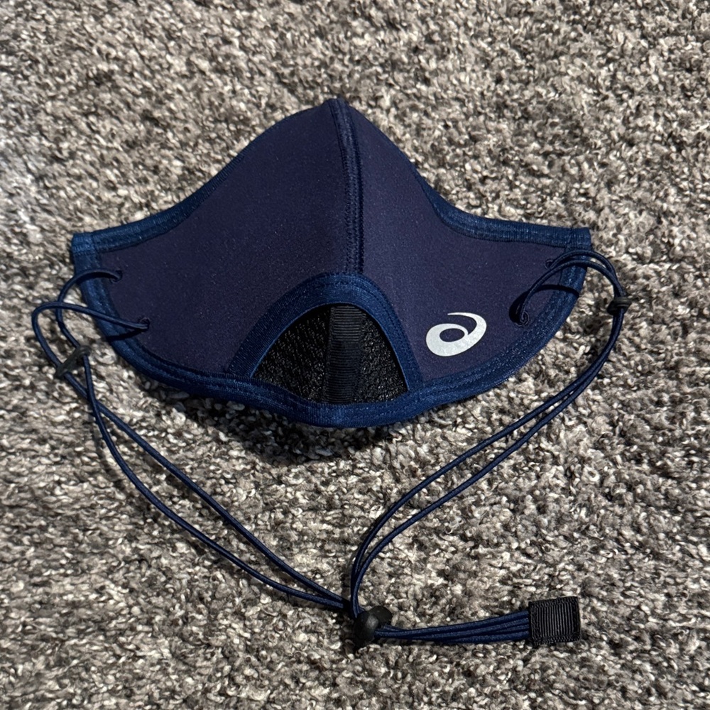 Asics Navy Face Mask - NWOT, Never Used.